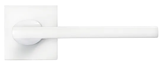 KAFFEE, ручка дверная на квадратной накладке MH-50-S6 W, цвет - белый фото купить в Калининграде