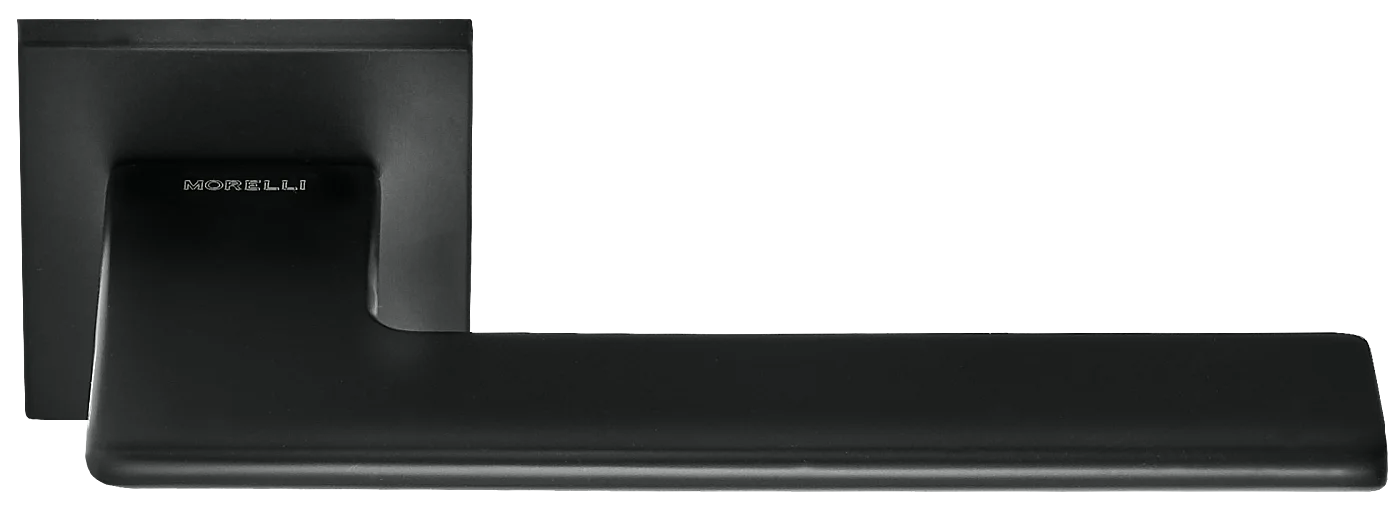 PLATEAU, ручка дверная на квадратной накладке MH-51-S6 BL, цвет - черный фото купить Калининград
