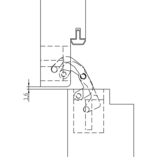 HH-19 B, скрытая петля, цвет - черный фотомореллиКалининград