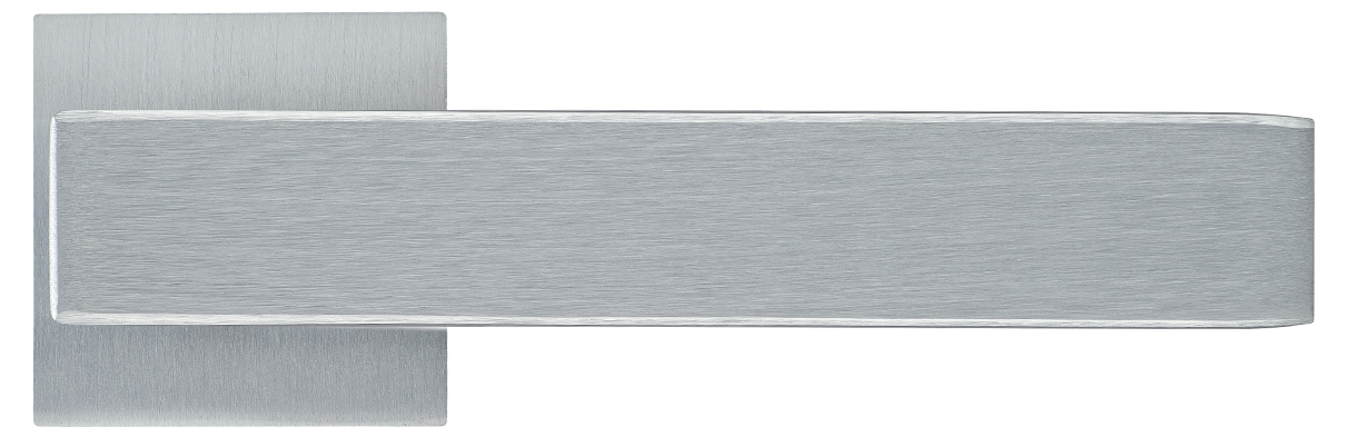 LOT ручка дверная  на квадратной розетке 6 мм, MH-56-S6 SSC, цвет - супер матовый хром фото купить в Калининграде