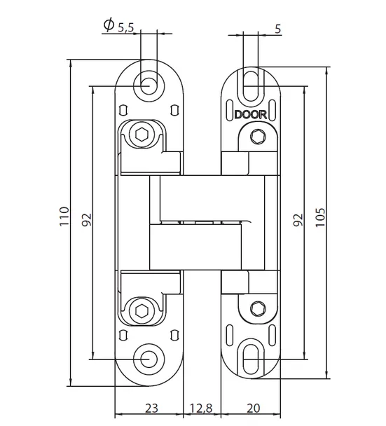 HH-19 B, скрытая петля, цвет - черный фото купить в Калининграде