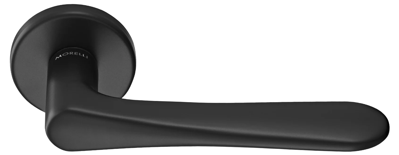 AULA R5 NERO, ручка дверная на розетке 7мм, цвет -  черный фото купить Калининград