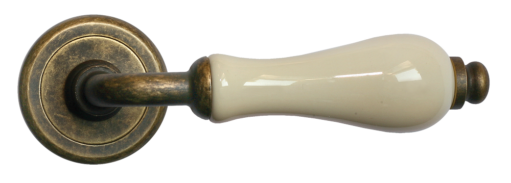 CERAMICA, ручка дверная CC-3 OBA/CHAMP, цвет - античная бронза/шампань фото купить в Калининграде