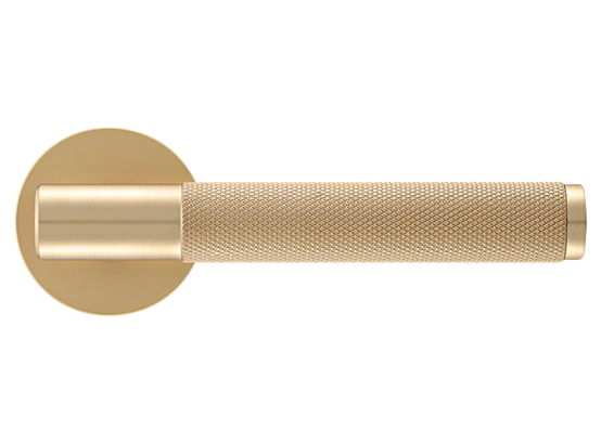 Ручка дверная "AZRIELI" на круглой розетке 6 мм, MH-57-R6T MSG, цвет - мат. сатинированное золото фото купить в Калининграде