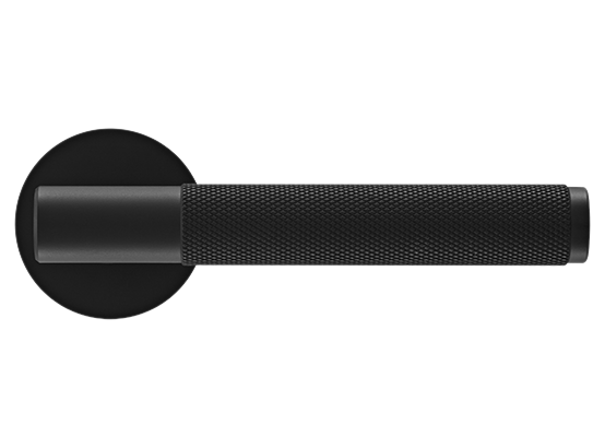 Ручка дверная "AZRIELI" на круглой розетке 6 мм, MH-57-R6T BL, цвет - чёрный фото купить в Калининграде