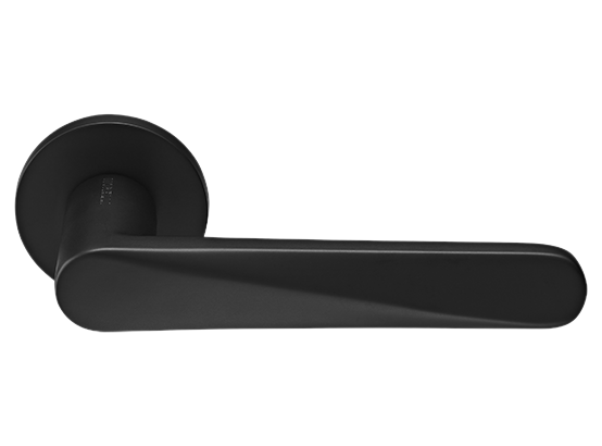 CAYAN - ручка дверная  на круглой розетке 6 мм, MH-58-R6 BL,  цвет - чёрный фото купить Калининград