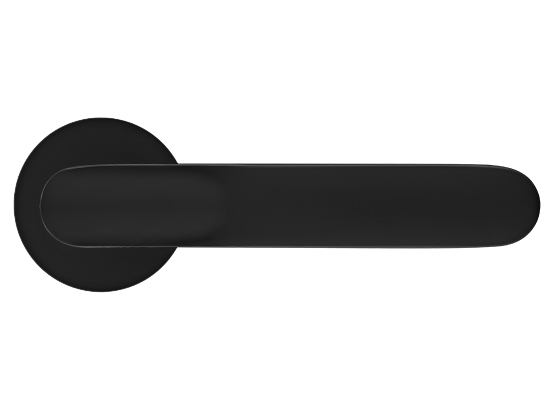 GARAK  ручка дверная на круглой розетке 6 мм, MH-59-R6 BL, цвет - чёрный фото купить в Калининграде