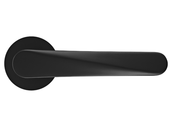 CAYAN - ручка дверная  на круглой розетке 6 мм, MH-58-R6 BL,  цвет - чёрный фото купить в Калининграде